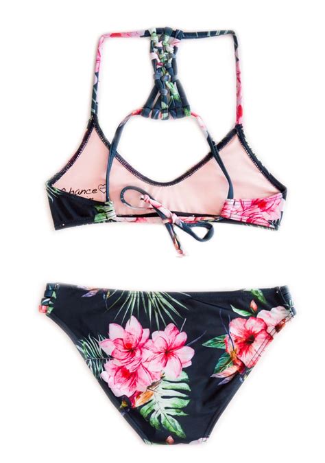 Chance Loves Swim Tropical Bay 2-Piece Girls FLORAL Bikini Set