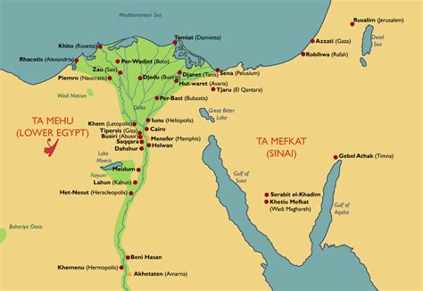 A Map of Ancient Egyptian Town Names. What did the Ancient Egyptians call Memphis?