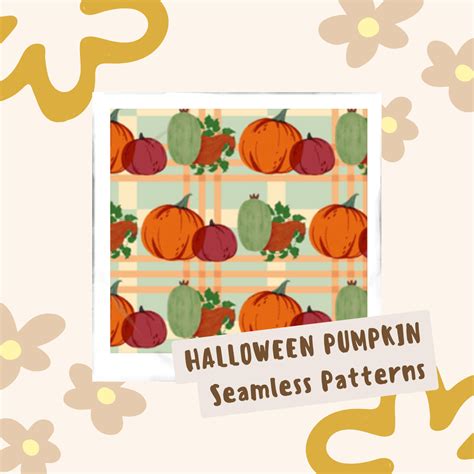 12 Pumpkin Patterns Halloween | MasterBundles