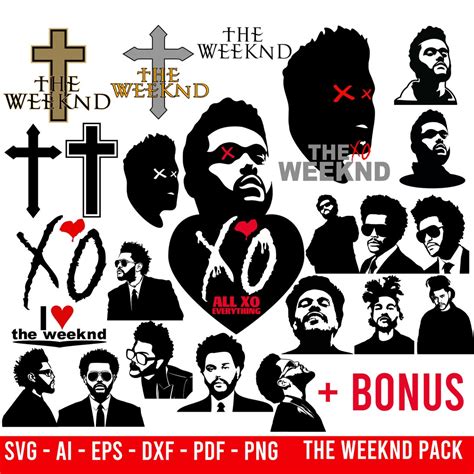 The Weeknd Svg Bundle, Starboy Svg, the Weeknd XO Svg, the Weekend, Top Artists Svg, Hip Hop ...