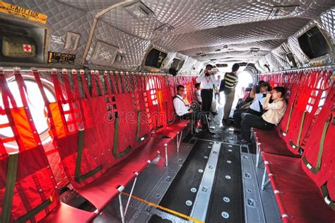 Interior of RSAF Boeing CH-47 Chinook at Airshow Editorial Image - Image of boeing, rsaf: 12889200