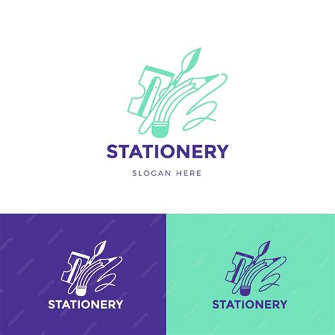 Free Vector | Stationery store logo template