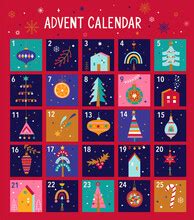 Vintage Advent Calendar Art Free Stock Photo - Public Domain Pictures