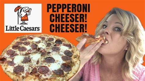 Little Caesars PEPPERONI CHEESER! CHEESER! Review - YouTube