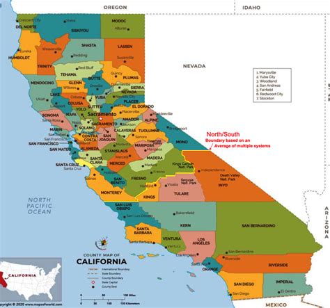 Map Of Northern Califronia - Large World Map