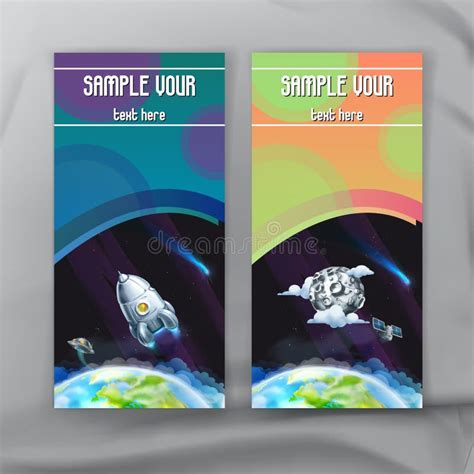 Space Flyers, Brochure Template Stock Vector - Illustration of paper ...