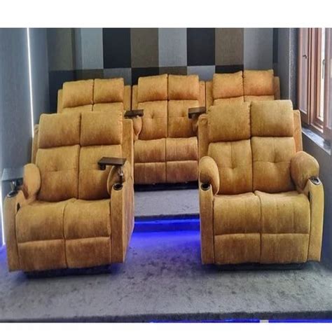 Manual Tan Leather Recliner Sofa Set at best price in Proddatur | ID: 2851254958530