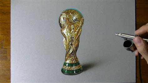 Drawing time lapse: FIFA world cup trophy (Germany won it) - hyperrealistic art | World cup ...