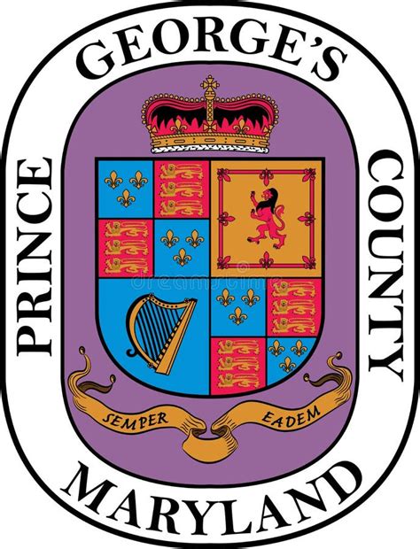 Coat of Arms of Prince George`s County in Maryland, USA Stock Vector ...