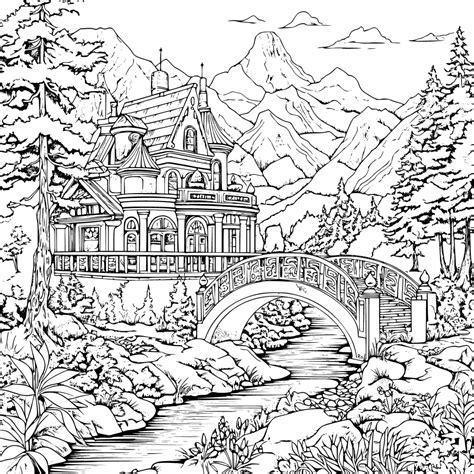 Printable Scenery Coloring Pages Free For Kids And Adults