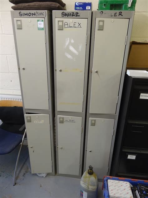 3 x 2 metal Lockers with keys others - 1st Machinery