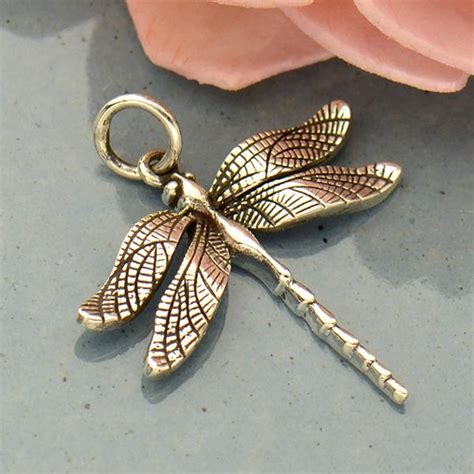 Sterling Silver Dragonfly Charm, Silver Dragonfly, Dragonfly Jewelry ...