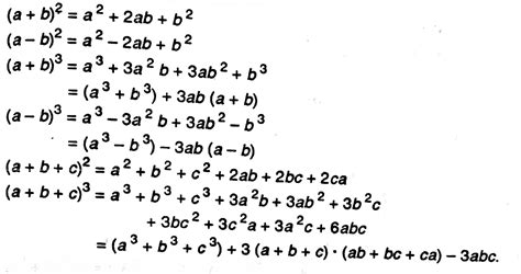 Algebra Formulas