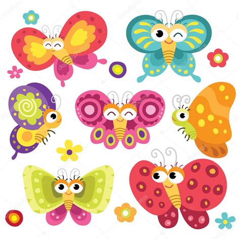 Cute and Colorful Butterflies Stock Vector Image by ©jason_lsy #108756798