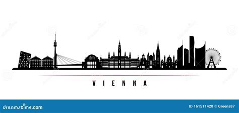 Vienna Skyline Horizontal Banner. Stock Vector - Illustration of city, background: 161511428