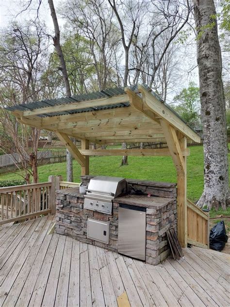 Outdoor covering | Outdoor grill station, Outdoor barbeque, Outdoor grill area