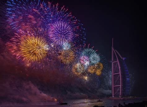 Building Burj Al Arab Dubai Fireworks Night United Arab Emirates Wallpaper - Resolution ...