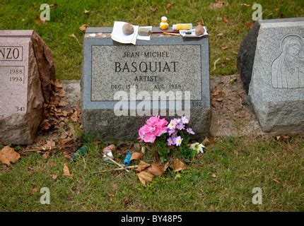 Jean Michel Basquiat grave stone Stock Photo - Alamy