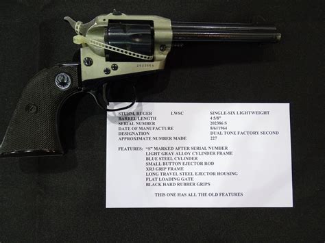 Ruger Old Model Single Six Serial Number History