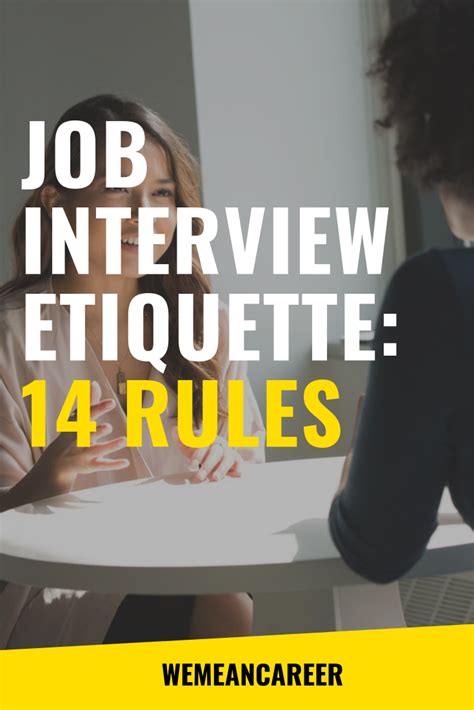 Job Interview Etiquette Tips | Job interview, Job interview tips, Job ...