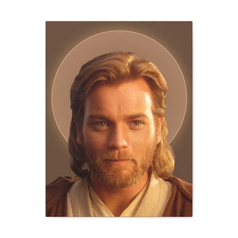 Obi-wan Jesus Canvas Gallery Wraps Obi Wan Kenobi Jesus Wall - Etsy