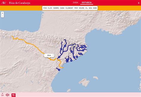 Mapa interactiu. On és? Rius de Catalunya - Mapes interactius