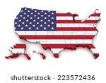 Соединенные Штаты Америки карта с флагом Бесплатная фотография - Public Domain Pictures