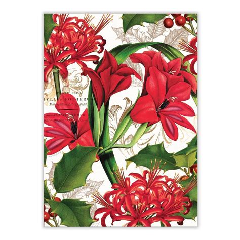 Michel Design Works CHRISTMAS TIME 20 3-Ply Paper Luncheon Napkins Amaryllis NEW