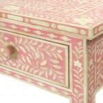 Pink Bone Inlay Console Table - Iris Furnishing