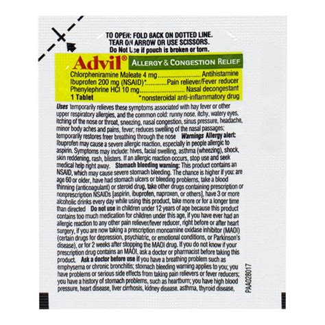 Wholesale Travel Size Advil Allergy Congestion Relief - Pack of 1: Cold ...