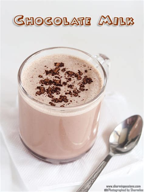 Chocolate Milk Recipe - How to make Chocolate Milk - Sharmis Passions