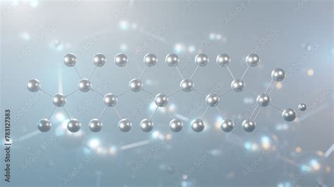 perfluorooctanesulfonic acid molecular structure, 3d model molecule ...