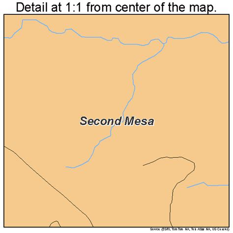 Second Mesa Arizona Street Map 0465280