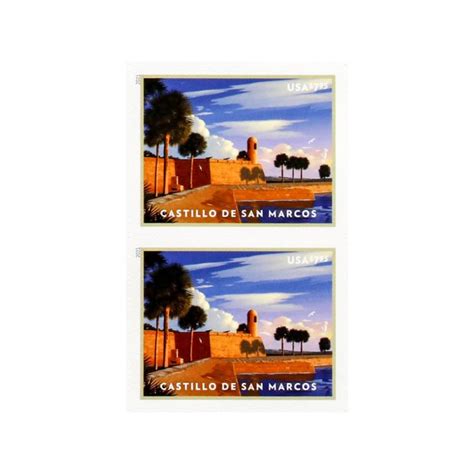 2021 US MNH Priority Mail Castillo De San Marcos Mail Pane Of 4 Stamps - US Stamps Mail Center ...