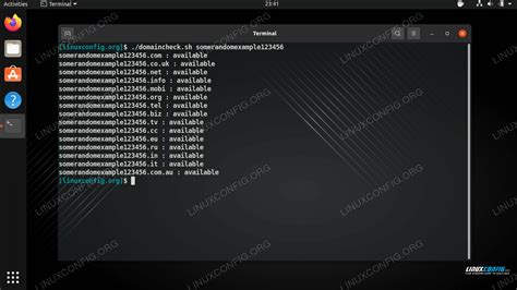 Check domain name availability with bash and whois - LinuxConfig