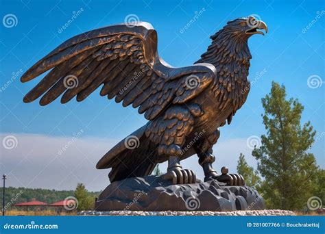 Eagle Statue, Eagle Sculpture or Statue Stock Illustration ...