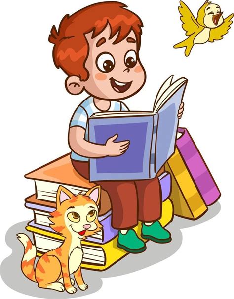 cute little children reading a book cartoon vector | Reading cartoon, Kids reading, Reading pictures