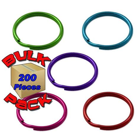 Color Split Key Rings 200 Pack ASSORTED