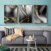Unframed Nordic Abstract Gold Line Canvas Painting Black and Gold Posters Print Wall Art Picture ...