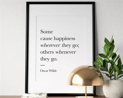 Oscar Wilde Quote Print, Gifts, Poster, Funny Prints, Wall Art, Happiness, Literary, Literary ...