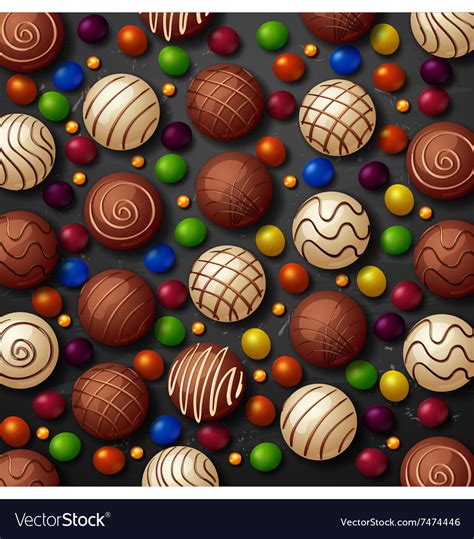 Color candy background chocolate candies Vector Image