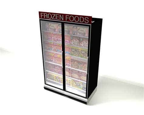 3d grocery store freezer model