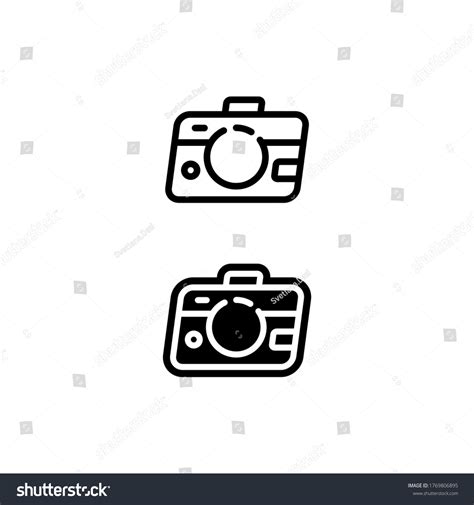 Set Vector Black White Logo Camera Stock Vector (Royalty Free) 1769806895 | Shutterstock