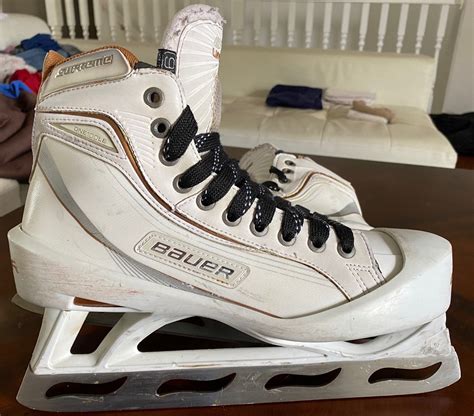 Senior Used Bauer One100 LE Goalie Skates Extra Wide Width Size 9 ...