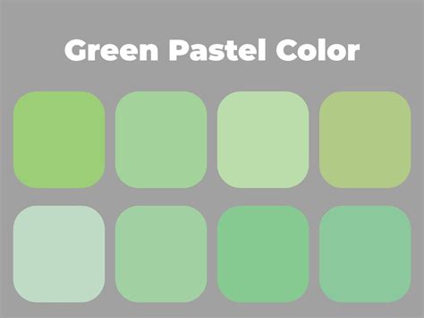 cores pastel, paleta de cores verdes pastel 3422165 Vetor no Vecteezy