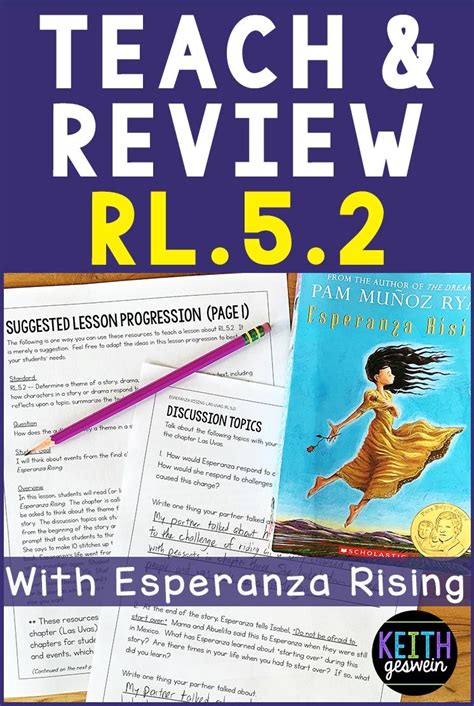 Lesson for RL.5.2 | Lesson, Esperanza rising, Engaging lessons