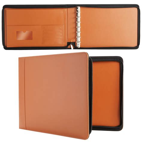 7-Ring Business Check Binder with Zipper for Checkbooks Organization ...