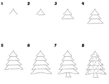 Christmas Tree Directed Draw Teaching Resources | TPT