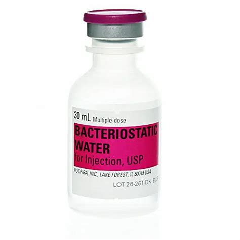 Bacteriostatic Sterile Water for Injection, 30ml, Vial — Mountainside Medical Equipment