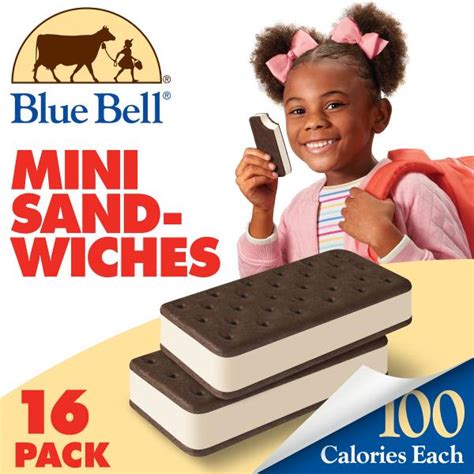 Blue Bell Mini Ice Cream Sandwiches, Vanilla | Publix Super Markets